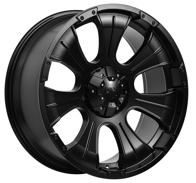 DIRT A.T D06 hliníkové disky 9,5x22 5x127-139,7 ET13 Flatblack